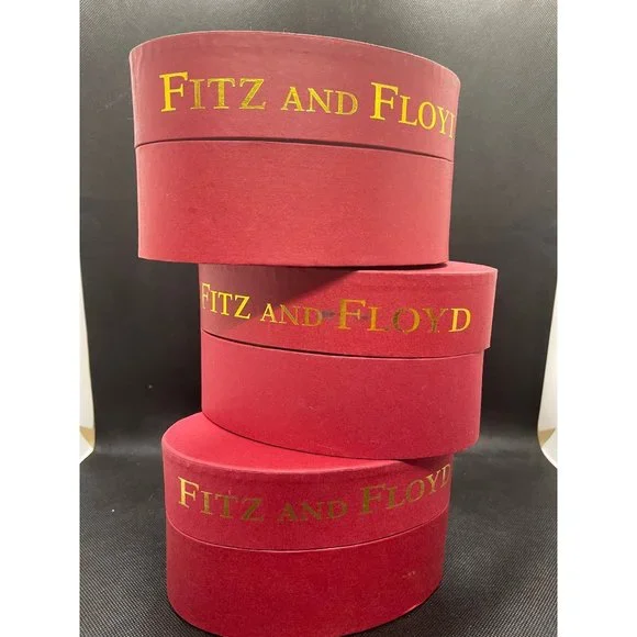 Fitz and Floyd 3 Replacement Boxes Sedona Red Shoe / Flamingo / Summer in Paris - Picture 1 of 11